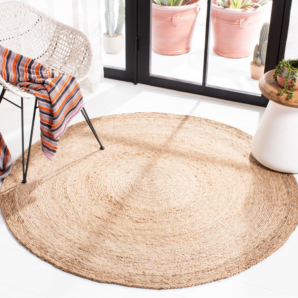 World Menagerie Round Varuna Handmade Flatweave Jute/Sisal Area Rug in